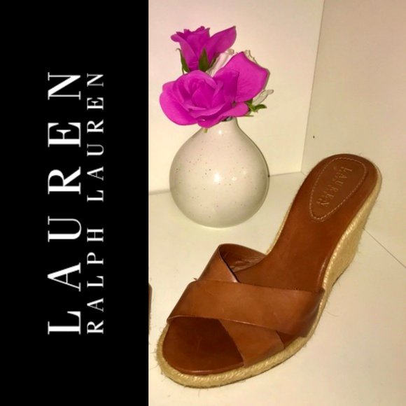 Lauren Ralph Lauren Allison Slip-on Wedges 8 - Picture 1 of 11